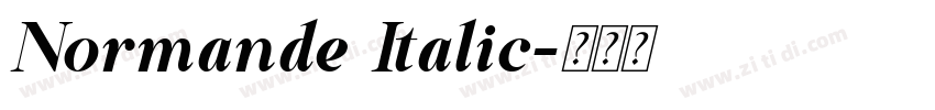 Normande Italic字体转换